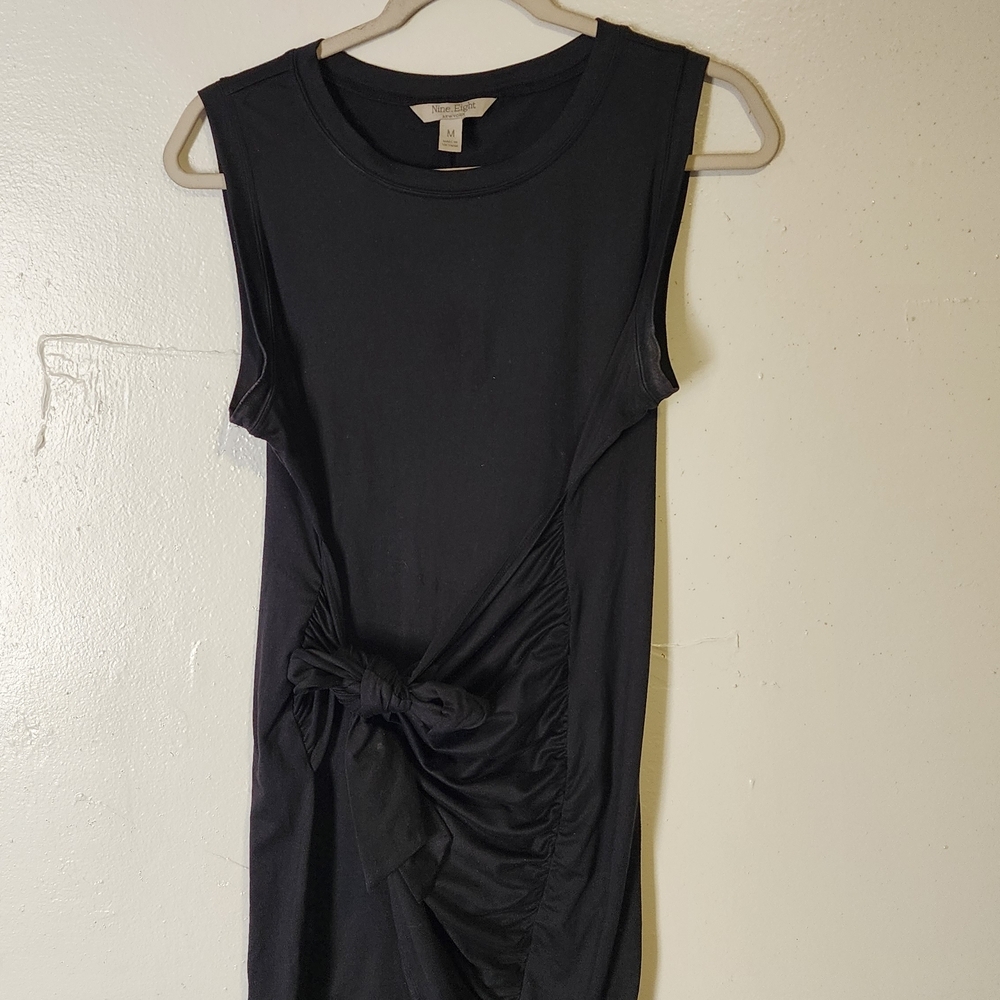 Sleeveless Black Wrap Women’s Dress
